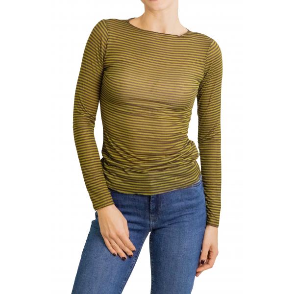 Maglia misto cashmere a righe 